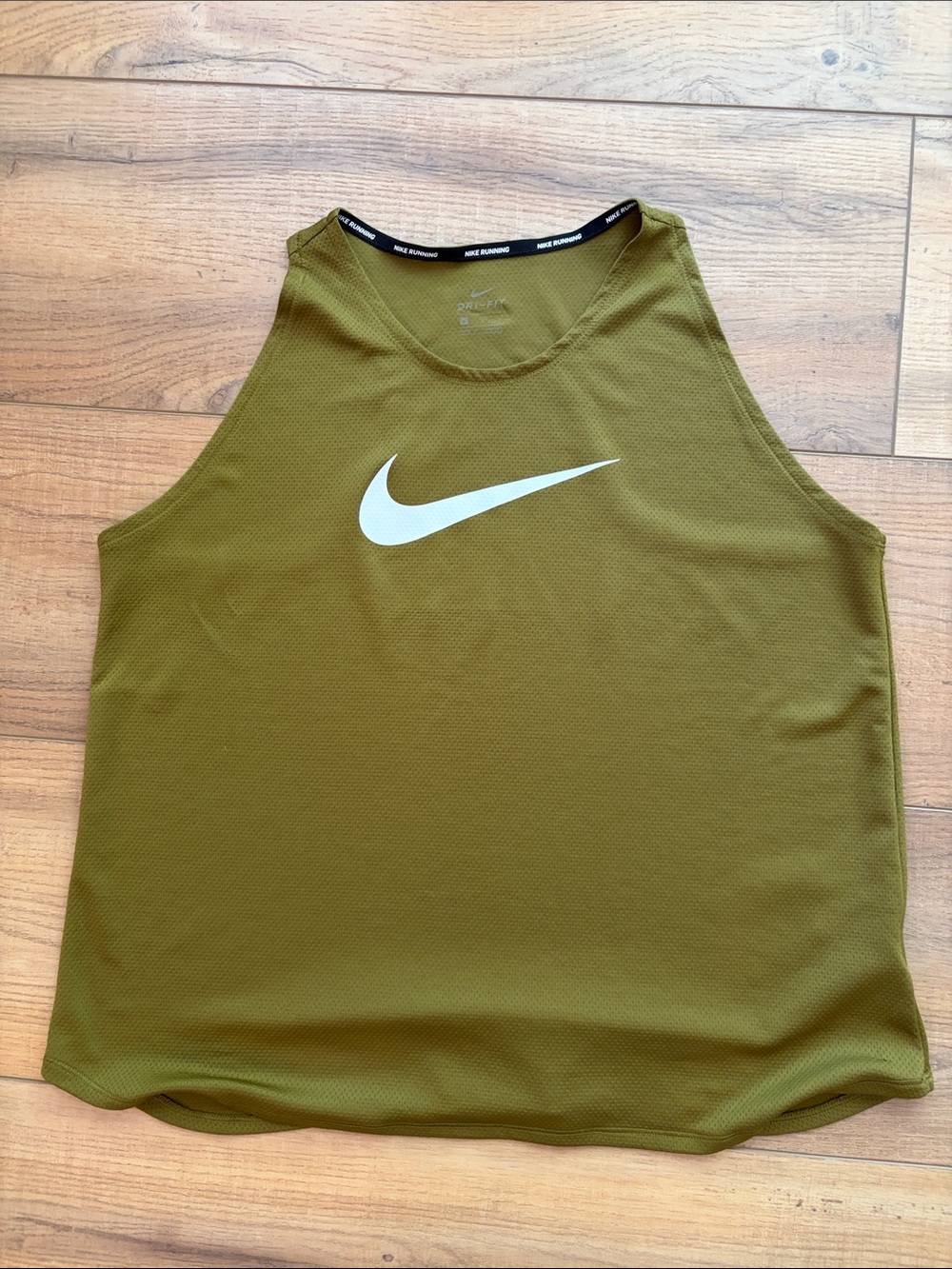 Nike Running Olive Tank Top Size XL